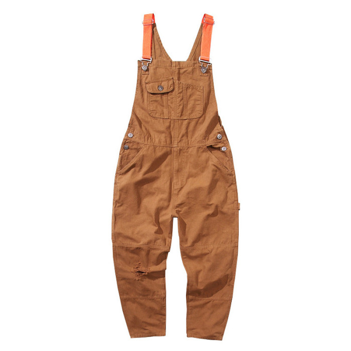 Men's Fashion Loose Plus Size Casual Overalls Retro Cargo Pants