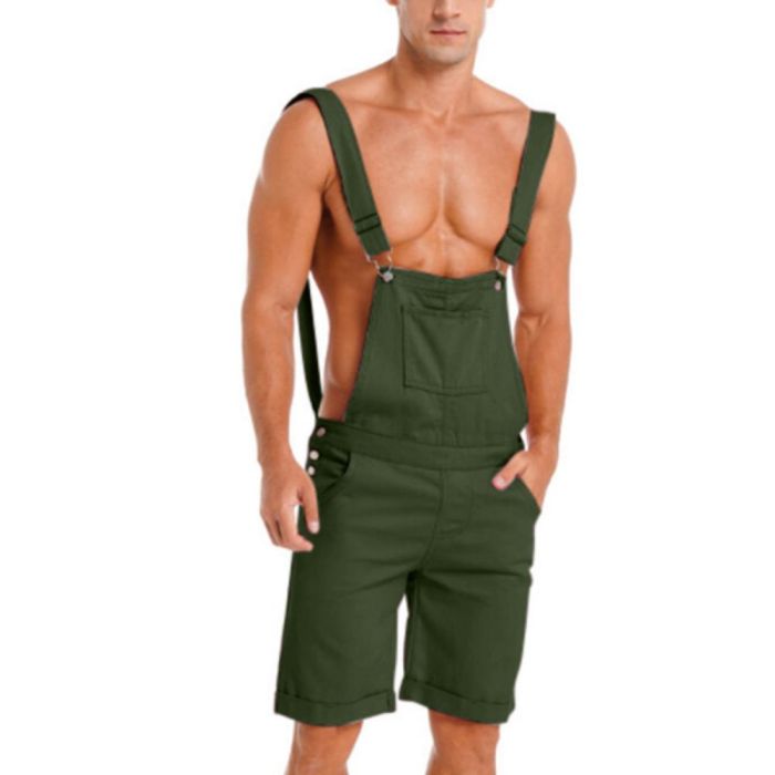 Loose Casual Fashion Jumpsuit Men's Retro Straight Leg Overalls