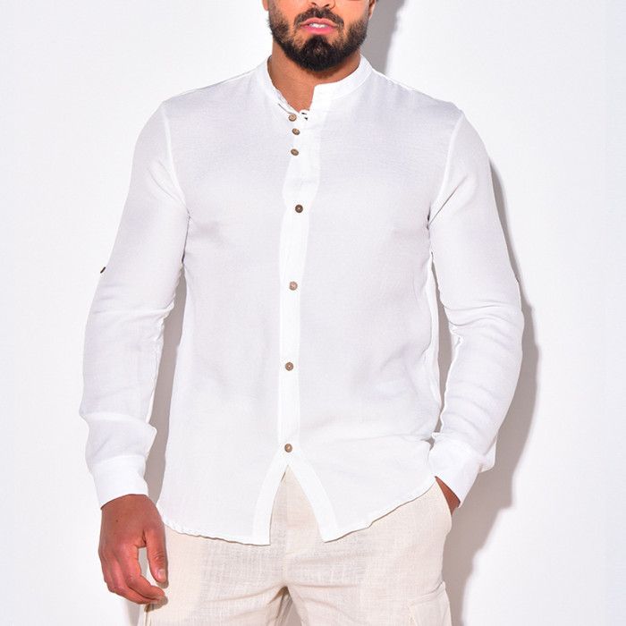 Fashion Slim Men's Cotton Linen Casual Loose Shirt