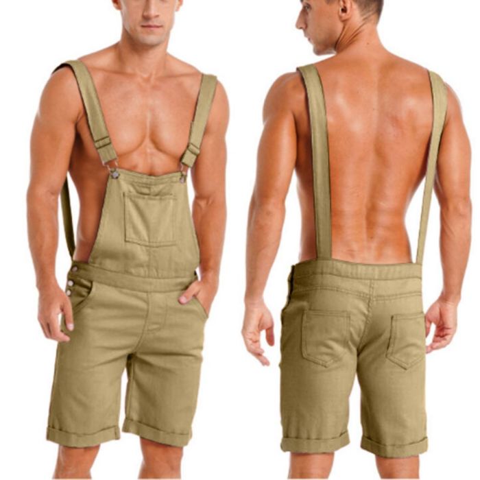 Loose Casual Fashion Jumpsuit Men's Retro Straight Leg Overalls