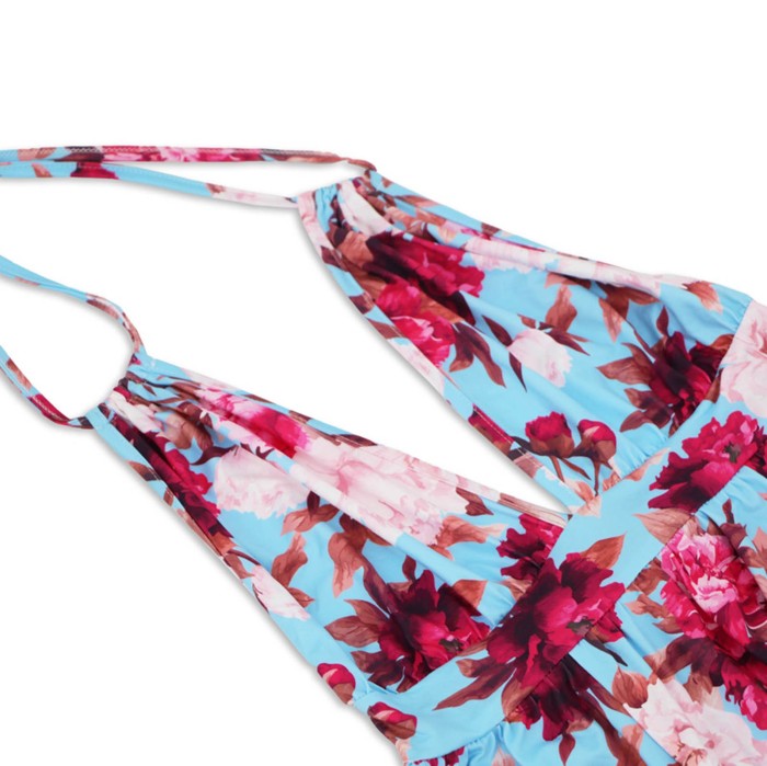 Women's Elegant Beach Floral Sleeveless Pocket Casual Loose Maxi Dress