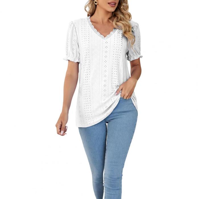 Women Loose Chic V Neck T-shirt