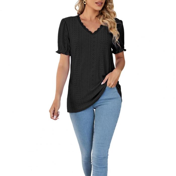 Women Loose Chic V Neck T-shirt