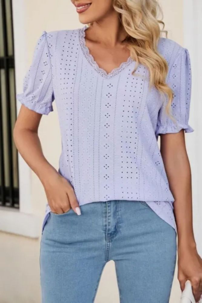 Women Loose Chic V Neck T-shirt