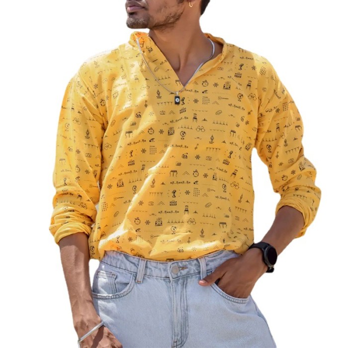 Men's Printed Fashion Short Sleeve T-Shirt Casual Loose Shirt
