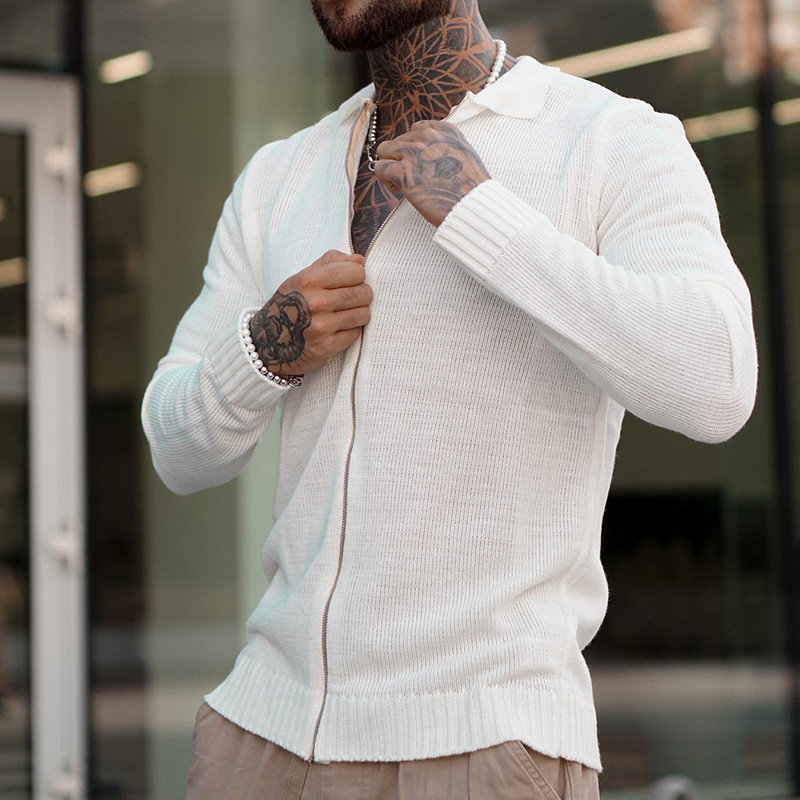 Jason Men's Modern Casual Knit Cardigan by Wavlynn Blazer Inspired Layering Essential for Office and Weekend Wear main image 1