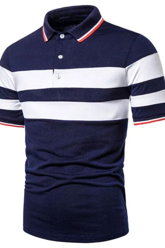 Mens Striped Casual Fashion Short Sleeve T Shirts