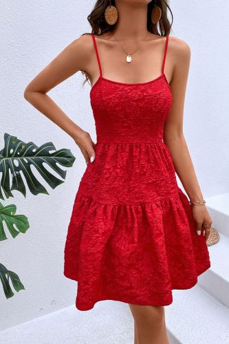 Women's Summer Solid Color Printed Sling Party Sexy  Mini Dress