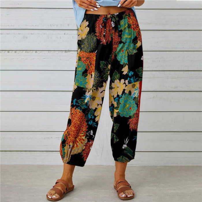 Women's Printed Vintage Fashion Casual Loose Bohemian Harem Pants