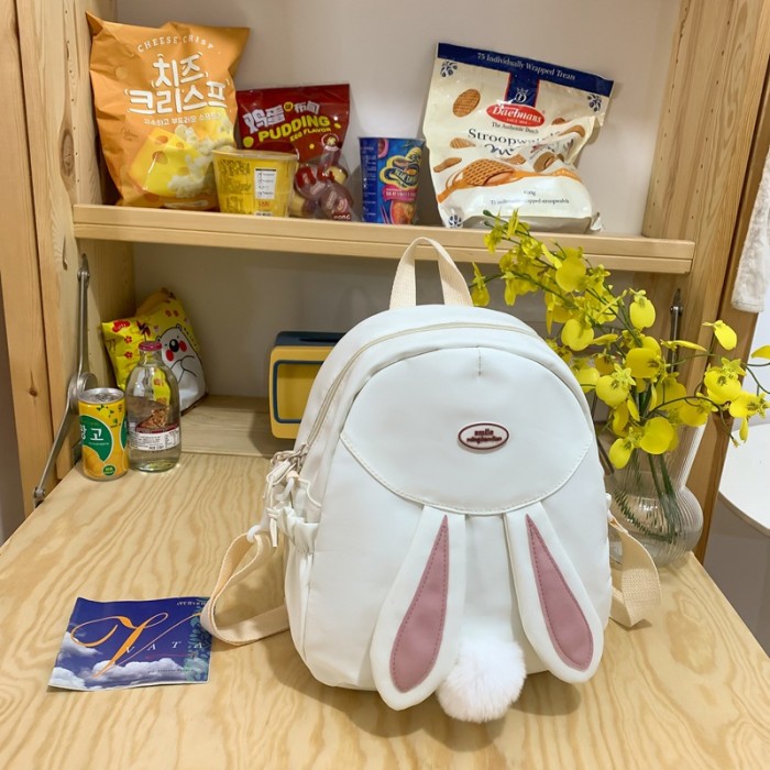 Cute Rabbit Female Cartoon Student Messenger Mini Backpack