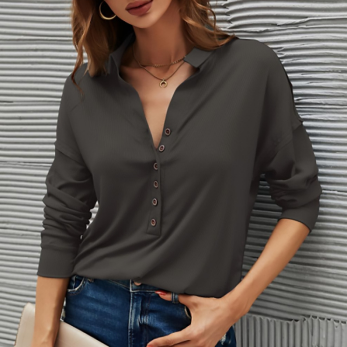 Women's Summer V Neck Fashion Solid Color Fashion Casual Blouses & Shirts