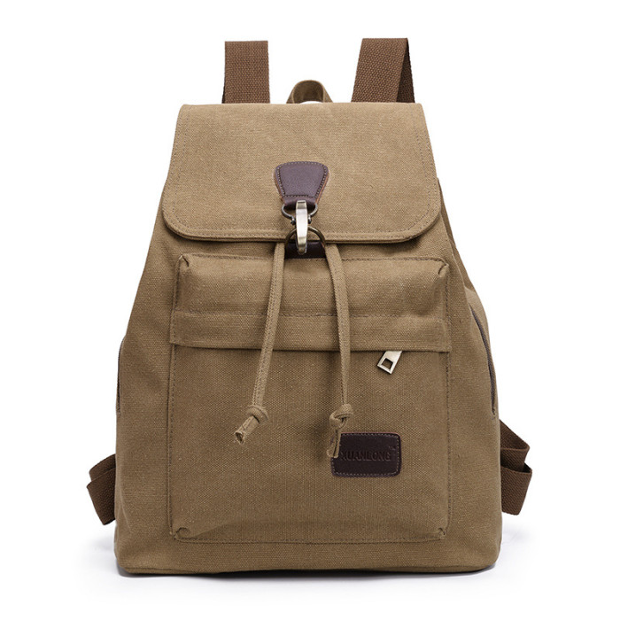 Women's Retro Canvas Travel Casual Bucket Backpack