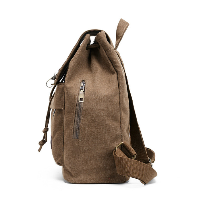 Women's Retro Canvas Travel Casual Bucket Backpack