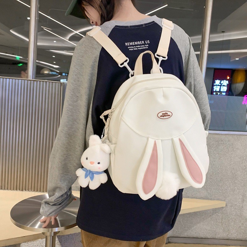 Cute Rabbit Female Cartoon Student Messenger Mini Backpack