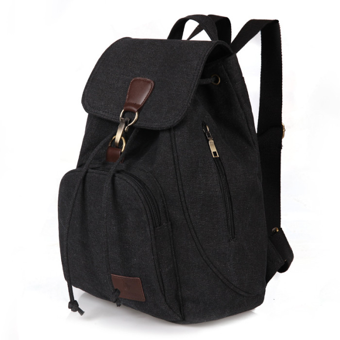Retro Girls Outdoor School Bag Fashion Canvas Backpack