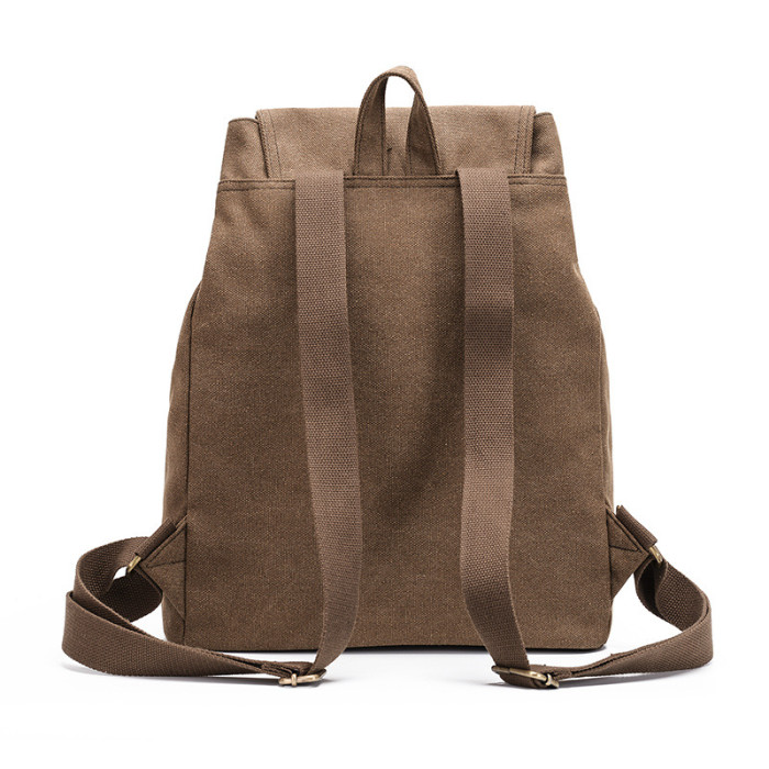 Women's Retro Canvas Travel Casual Bucket Backpack