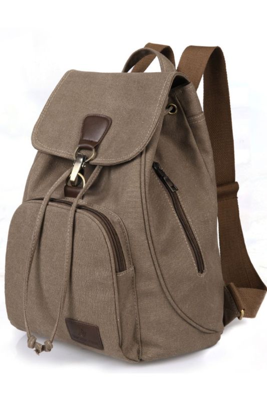 Retro Girls Outdoor School Bag Fashion Canvas Backpack
