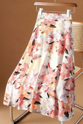 Summer Fashion Casual Floral A-Line Elegant High Waist Skirts