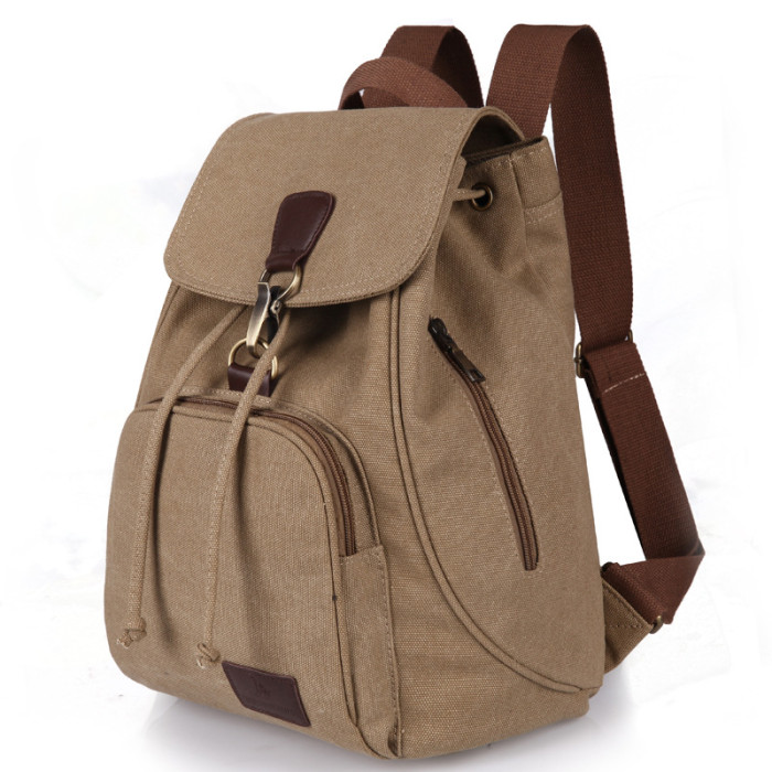 Retro Girls Outdoor School Bag Fashion Canvas Backpack