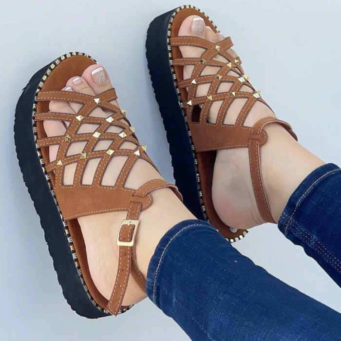 Women's Fashion Sandals Summer Flat Heel Platform Elegant Women's Shoes