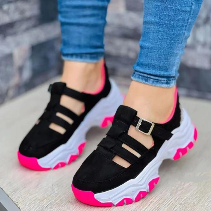Thick Soled Women's Shoes Slip On Fashion Casual Comfort Heightening  Sneakers