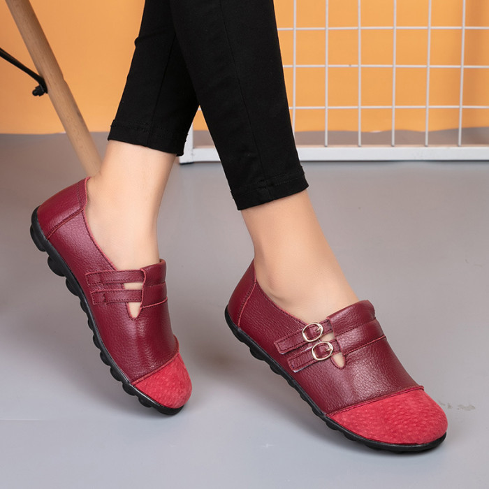 Women's Ballet Stitching Design Fashion Casual Flat Shoes Loafers