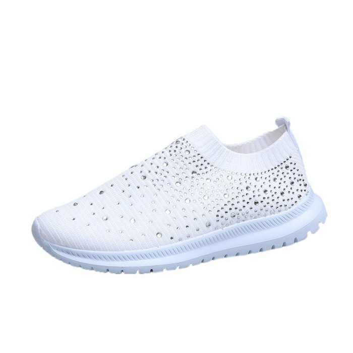Women's Crystal Breathable Mesh Comfortable Soft Sole Non-slip Casual Sneakers