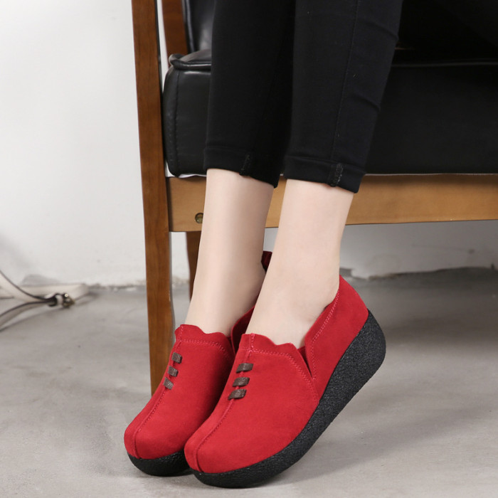 Women's Shoes Wedge Flat Outdoor Comfortable Casual Thick Soled Sneakers