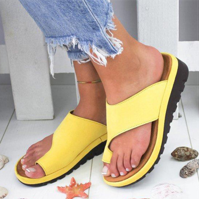 Women's Summer Comfortable Platform Casual Flats Sandals Slippers