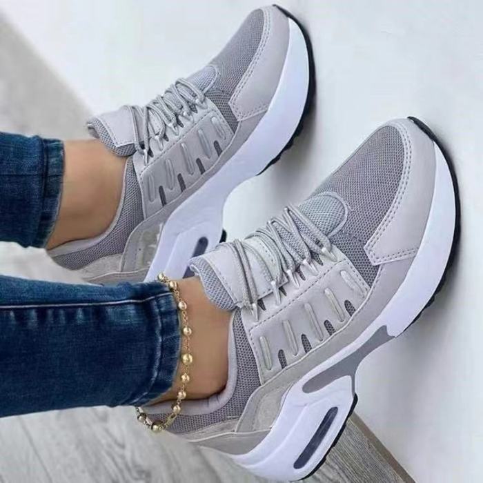 Women's Shoes Flat Mesh Summer Thick Sole Breathable Casual  Sneakers