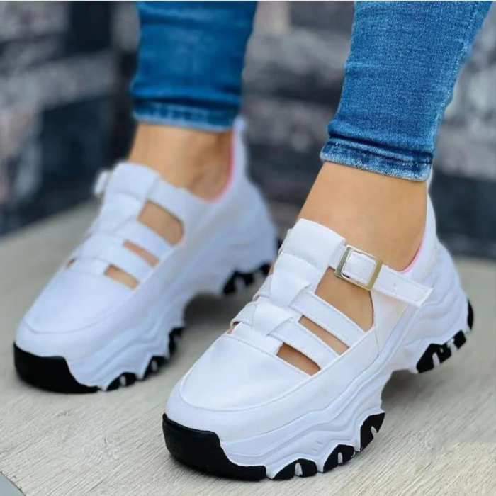 Thick Soled Women's Shoes Slip On Fashion Casual Comfort Heightening  Sneakers