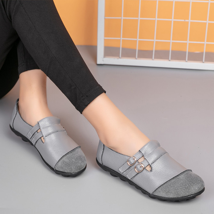 Women's Ballet Stitching Design Fashion Casual Flat Shoes Loafers