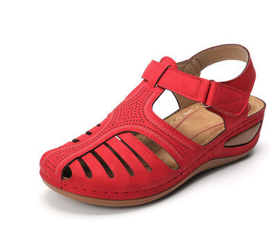 Retro Summer Women's Casual Solid Color Roman High Heel Comfortable Platform Non-slip Sandals