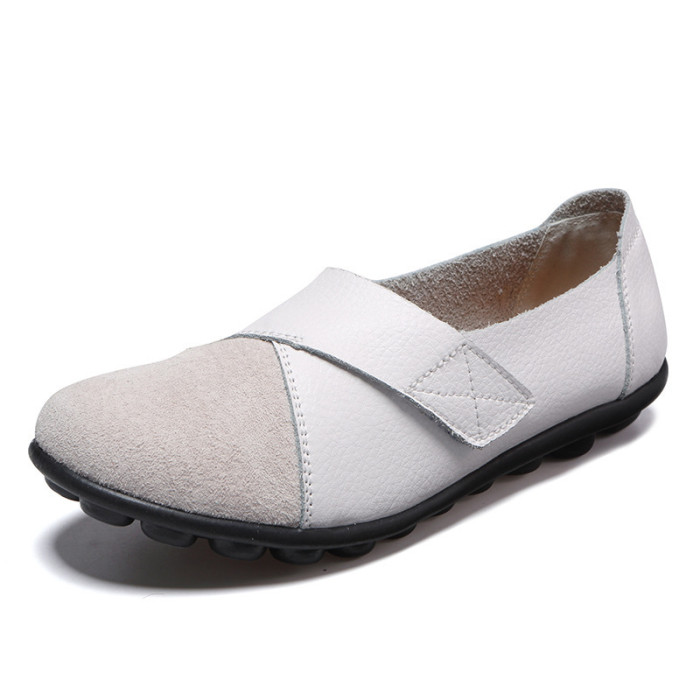 Ladies Fashion Soft Genuine Leather Casual Flat Loafers