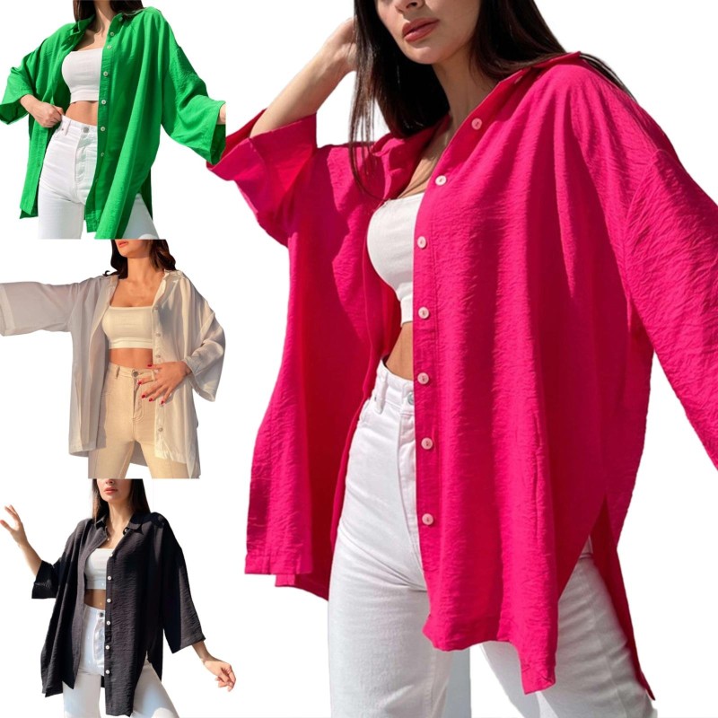 Women's Solid Color Loose Bell Sleeve Comfortable Casual Solid Color  Blouses & Shirts