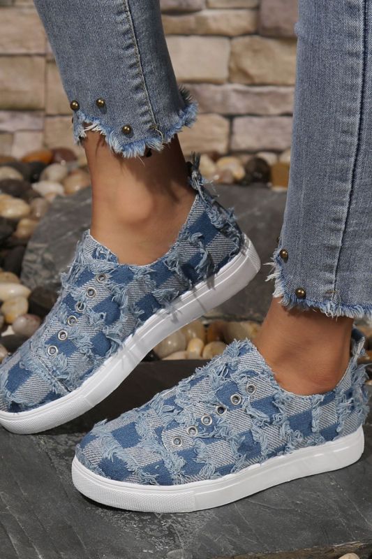 Women's Shoes Summer Fashion Casual Slip On Denim Flat & Loafers