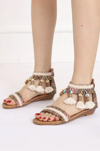 Women's Shoes Fashionable Bohemian Ethnic Open Toe Seaside Roman Sandals