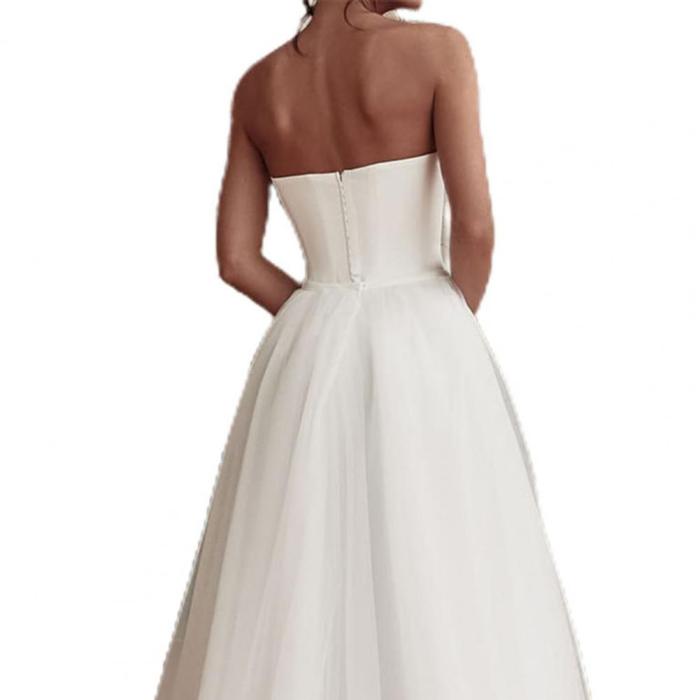 Fashion Sexy Beach Wedding Dress Detachable Trailing Backless Dress Party Casual Jumpsuit