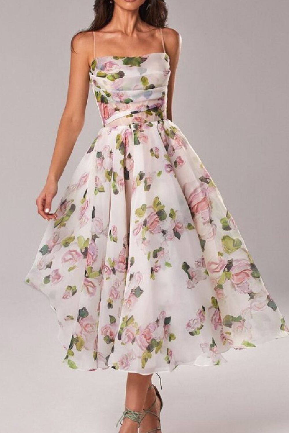 Elegant Straps Midi-length Prom Dress Trendy Party Dress Y5178