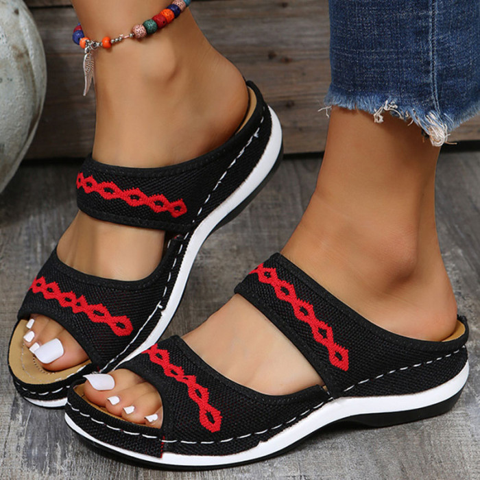 Women's Shoes Breathable Mesh Summer Beach Low Heel Sandals