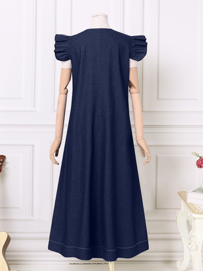 Women's Fashion Simple Casual Elegant Formal A-Line Loose Maxi Dress
