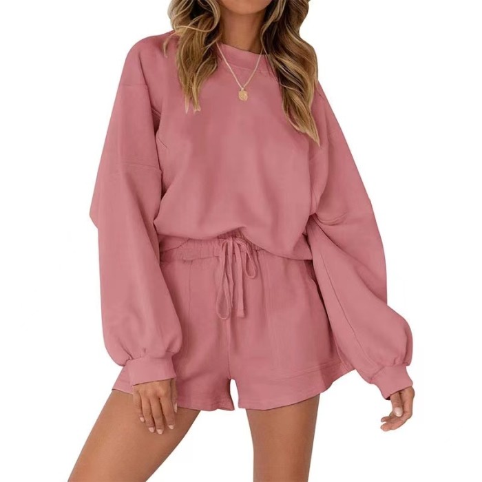 Women's Casual Suit Casual Jacket Shorts Two-Piece Tracksuit