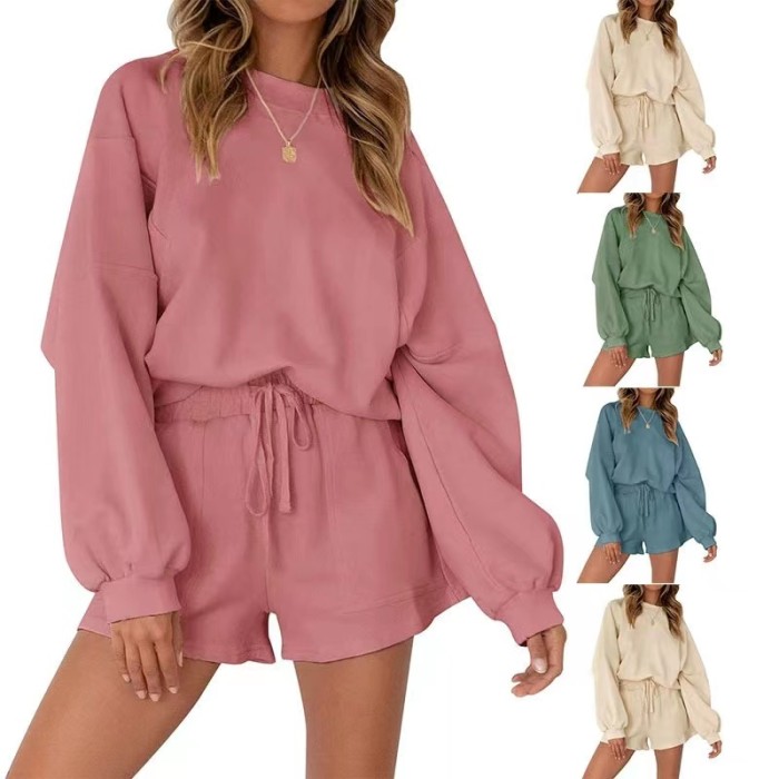 Women's Casual Suit Casual Jacket Shorts Two-Piece Tracksuit