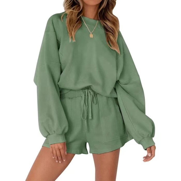 Women's Casual Suit Casual Jacket Shorts Two-Piece Tracksuit