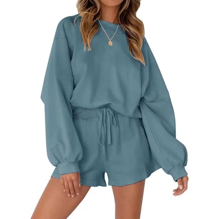 Women's Casual Suit Casual Jacket Shorts Two-Piece Tracksuit