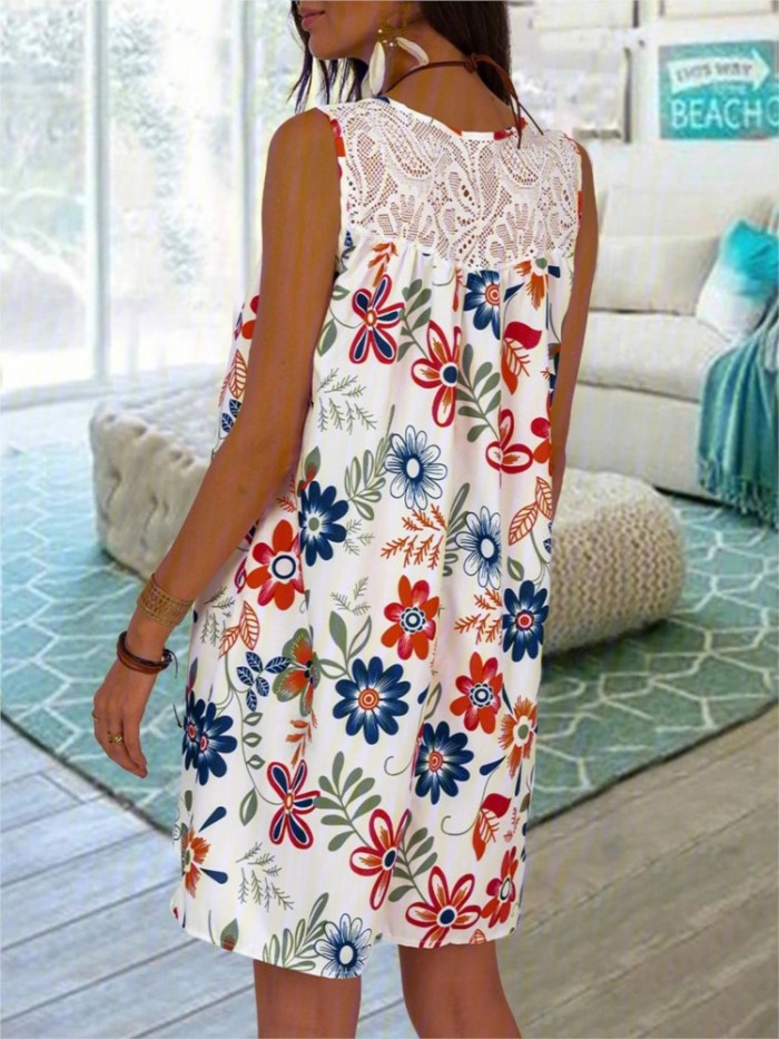Women's Off-Shoulder Summer Casual Fashion Print  Dress