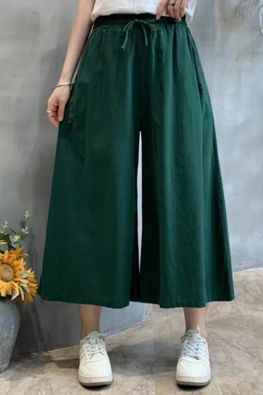Women's Summer Casual Loose Loose Home Office Cropped Pants