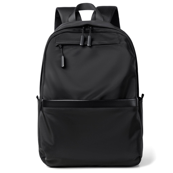 Men's Business Backpack Nylon Solid Color Large Capacity Travel Backpack