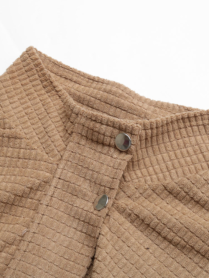 Women's Fashion Slim Jacket Elegant Solid Color Cardigan Casual Coat