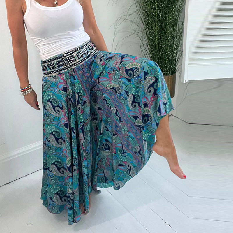 Women's Floral Print Drawstring Wide Leg Lounge Pants $15.99 (Reg. $26